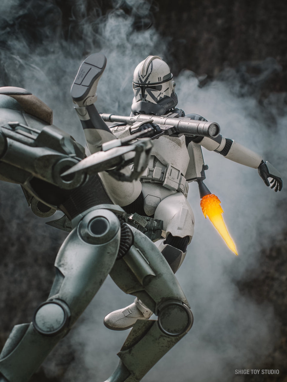 READY🔥Hot Toys TMS143 Star Wars: The Clone Wars 104th Battalion Wolfpack Clone Trooper (Deluxe Version)
