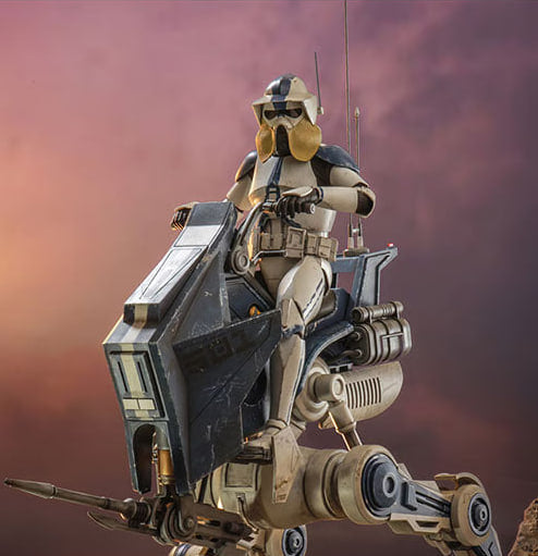 In Stockš„Hot toys TMS091 Star Wars The Clone Wars 1/6th scale ARF Trooper and 501st Legion AT-RT Collectible Set