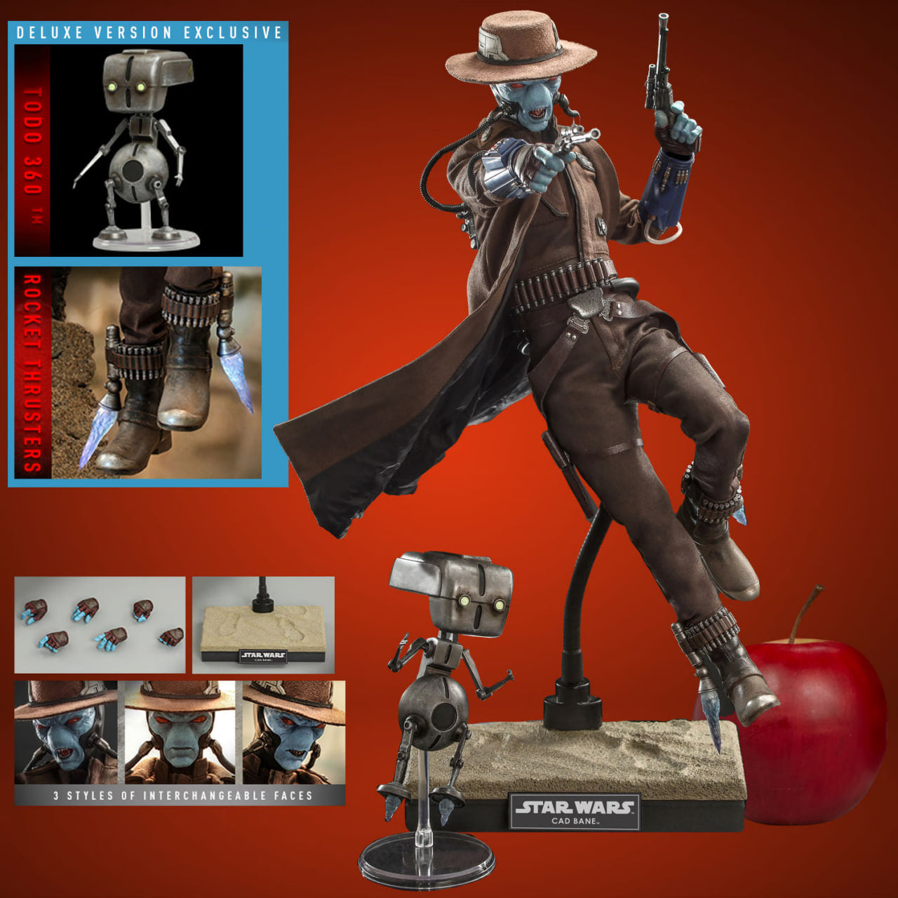 🔥Hot Toys TMS080 Star Wars The Book Of Boba Fett Cad Bane 1/6th Scale Collectible Figure (Deluxe Version)
