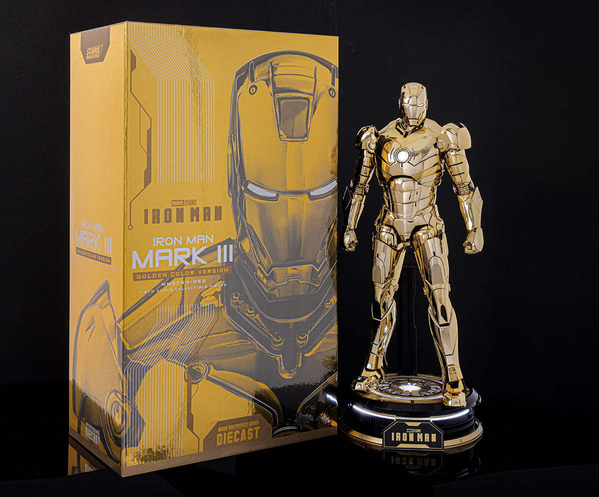 READY🔥Hot Toys MMS764D69 Iron Man Mark III (Golden Color Version) 1/6th scale Collectible Figure