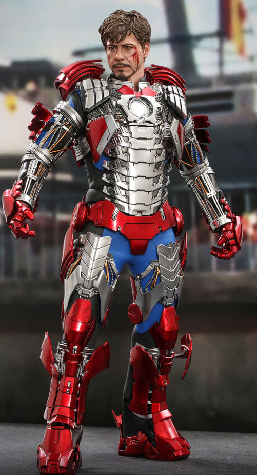 🔥Hot Toys MMS599 Iron Man 2 1/6 Tony Stark (Mark V Suit up Version)