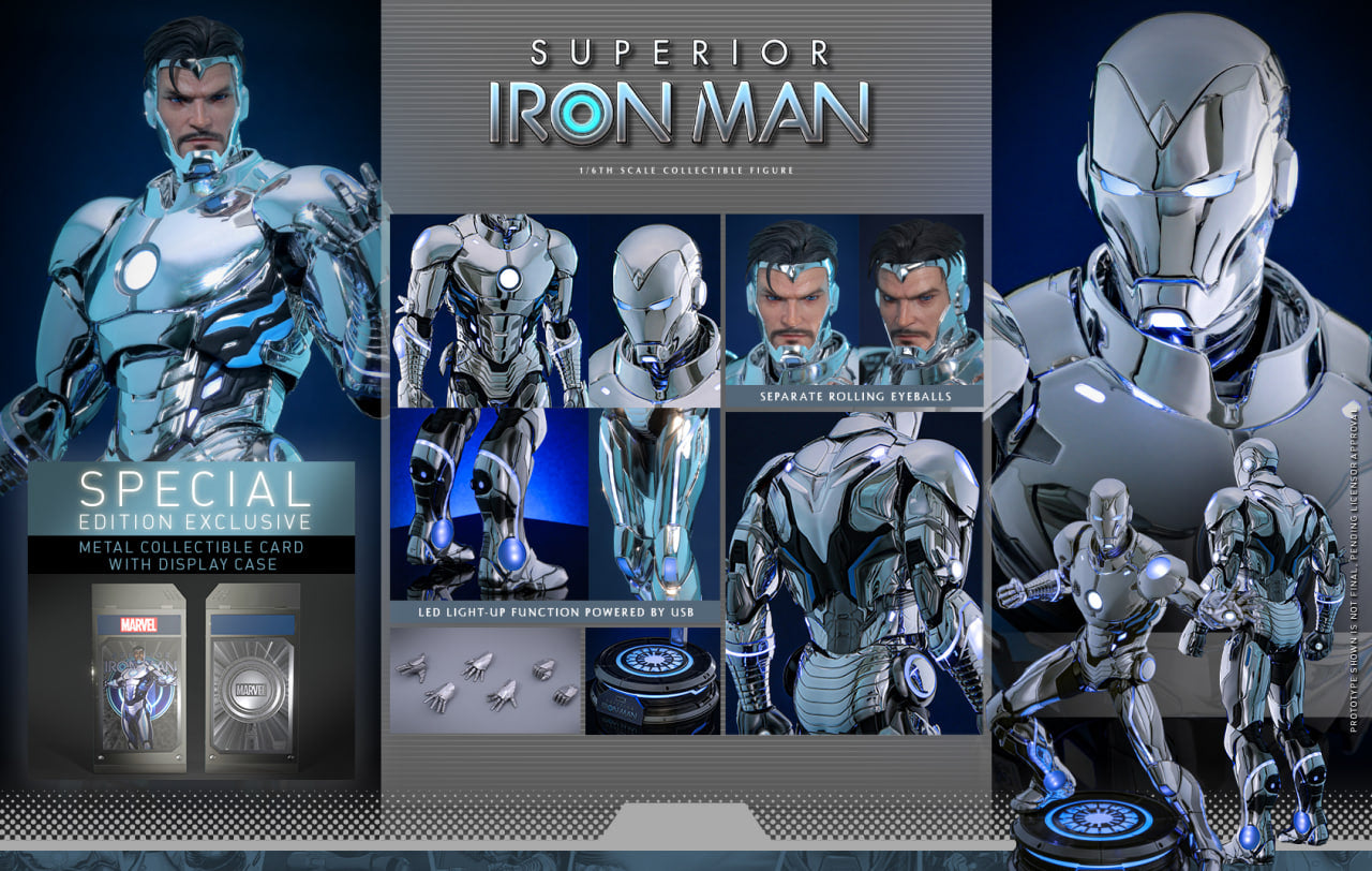 Preorder🔥Hot Toys CMS026D73B Marvel Comics 1/6th scale Superior Iron Man Collectible Figure Special Edition