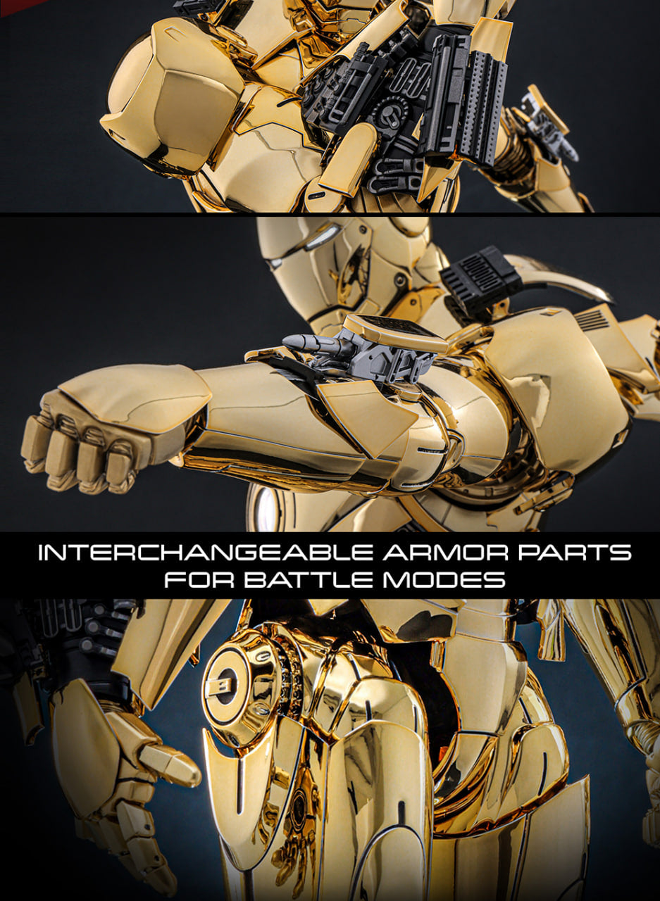 READY🔥Hot Toys MMS764D69 Iron Man Mark III (Golden Color Version) 1/6th scale Collectible Figure