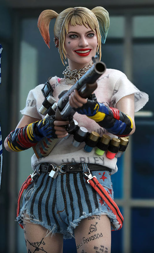 🔥Hot Toys MMS566 BIRDS OF PREY 1/6 HARLEY QUINN CAUTION TAPE JACKET VER