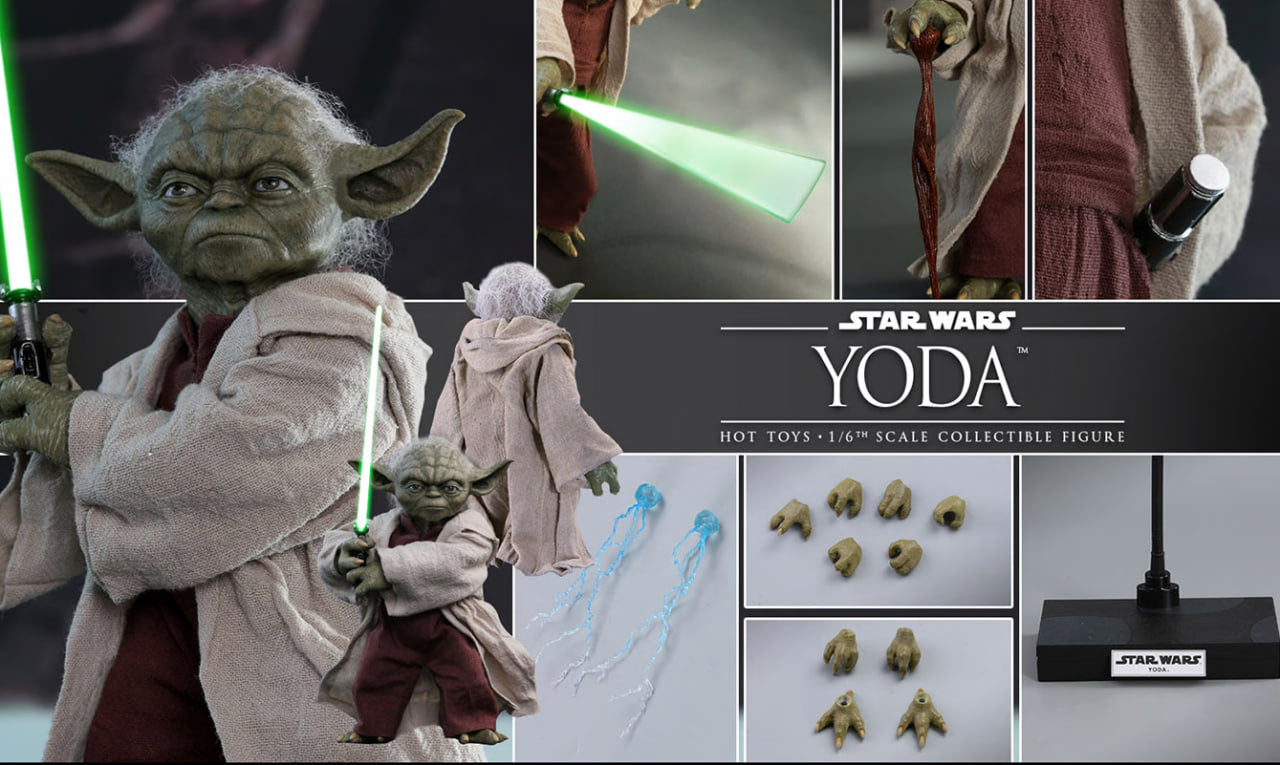 🔥Hot Toys MMS495 STAR WARS ATTACK OF THE CLONES 1/6 YODA