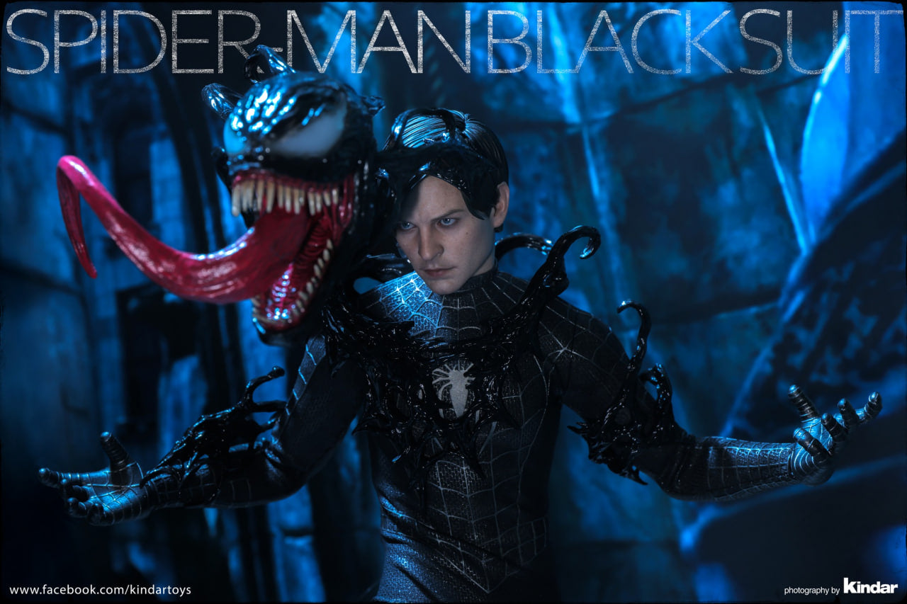 READY🔥Hot Toys MMS727B Spider-Man 3 Spiderman (Black Suit) Special Edition 1/6th Scale Collectible Figure