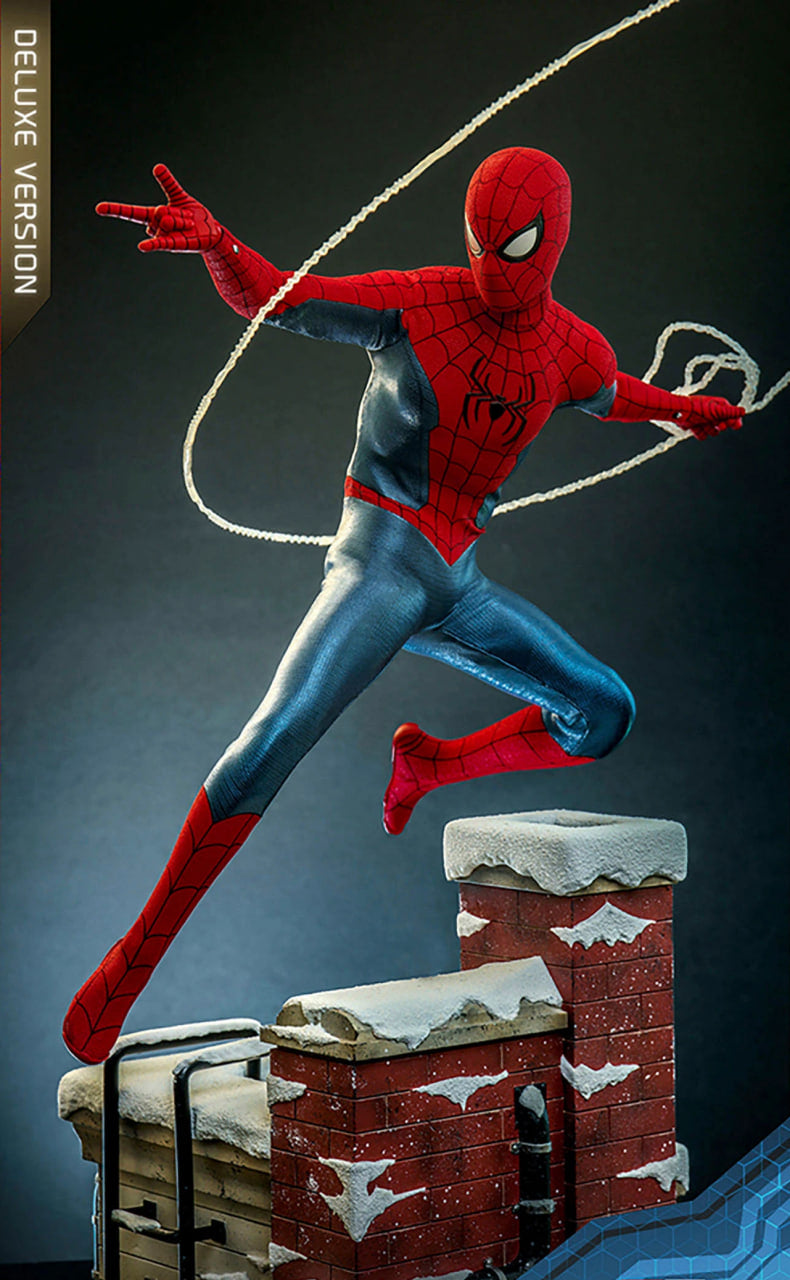🔥Hot Toys MMS680 NO WAY HOME 1/6 SPIDER-MAN (NEW RED AND BLUE SUIT) DELUXE