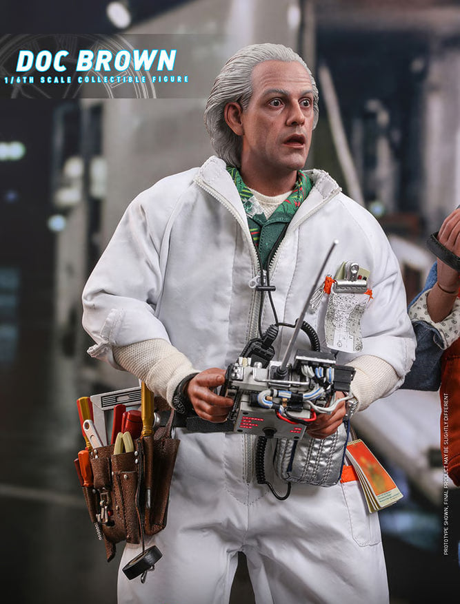 READY🔥 Hot Toys MMS609 BACK TO THE FUTURE 1/6 DOC BROWN (Regular Version))