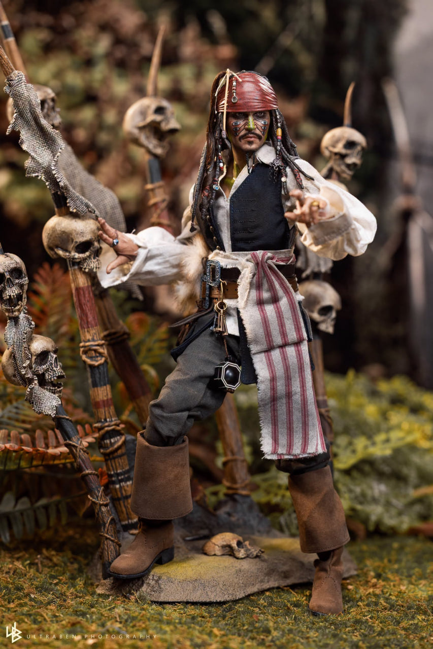 READY🔥Hot Toys DX48 Pirates of the Caribbean: Dead Man’s Chest Pelegostos Chief Jack Sparrow 1/6th scale Collectible Figure