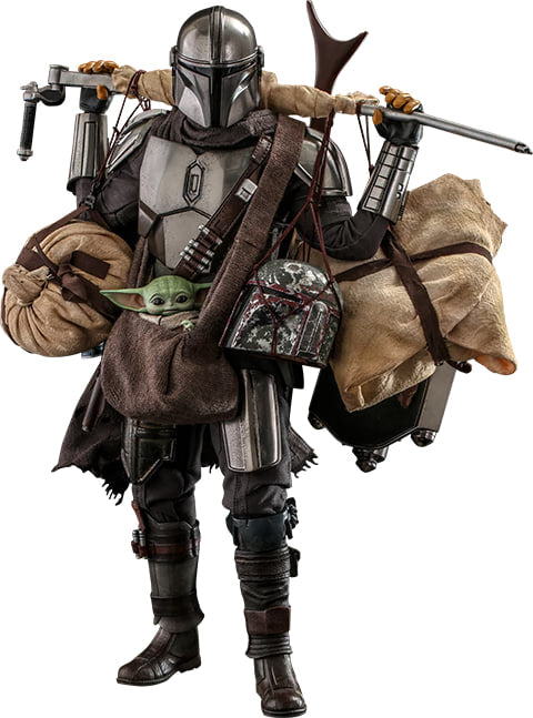 Hot Toys TMS052 Star Wars 1/6 The Mandalorian & Grogu Set Deluxe Version