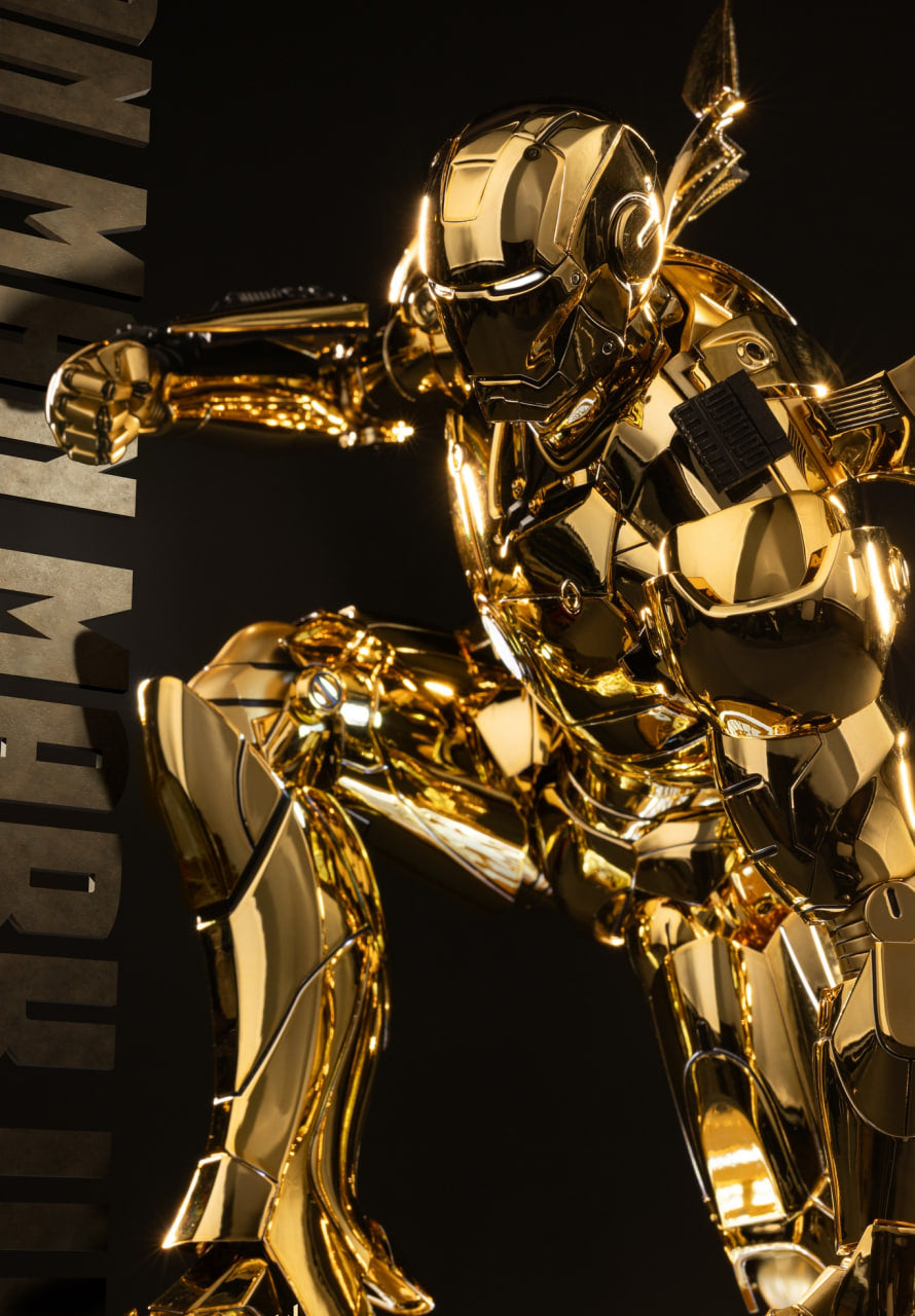 READY🔥Hot Toys MMS764D69 Iron Man Mark III (Golden Color Version) 1/6th scale Collectible Figure