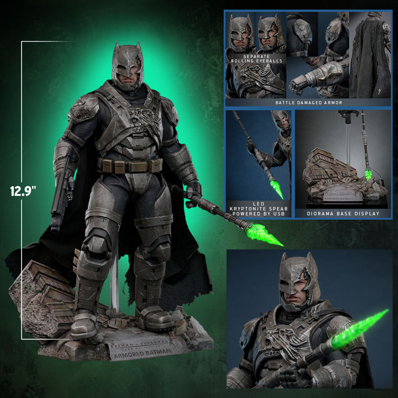 Preorder🔥Hot Toys MMS743D63 Batman V Superman Dawn Of Justice Armored Batman (2.0) 1/6th Scale Collectible Figure (Deluxe Version)