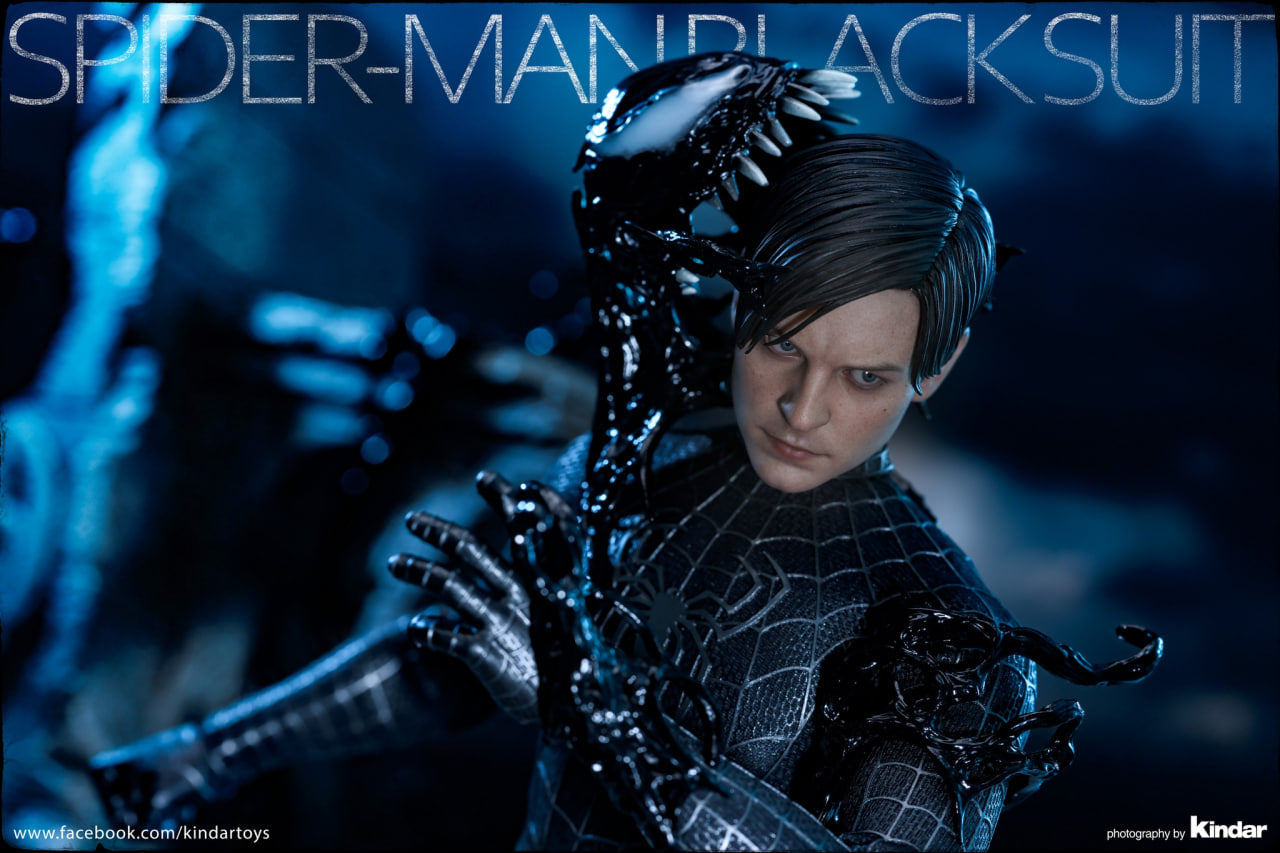 READY🔥Hot Toys MMS727B Spider-Man 3 Spiderman (Black Suit) Special Edition 1/6th Scale Collectible Figure