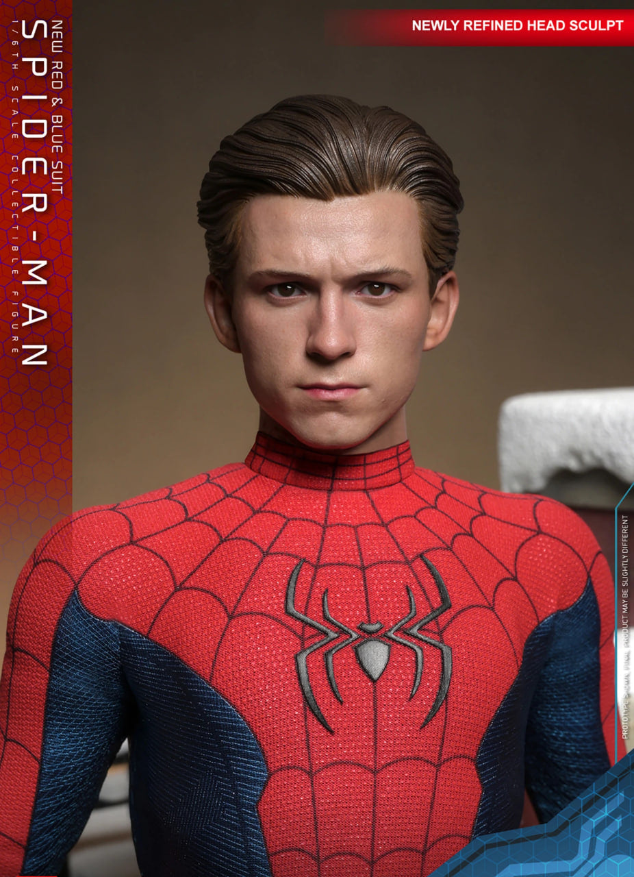 🔥Hot Toys MMS680 NO WAY HOME 1/6 SPIDER-MAN (NEW RED AND BLUE SUIT) DELUXE