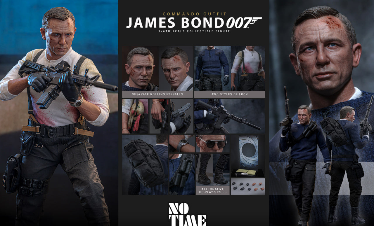 READY🔥Hot Toys MMS804 No Time To Die 1/6th scale James Bond (Commando Outfit) Collectible Figure