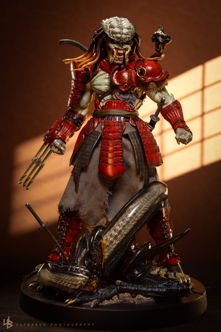 READY🔥Hot Toys AC06B Alien vs Predator 1/6th Scale Akaoni Samurai Predator Collectible Figure Special Edition