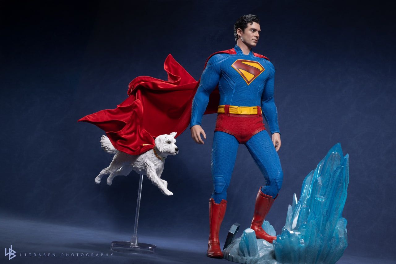 🔥Hot Toys MMS812 Superman 1/6th Scale Superman & Krypto Collectible Set