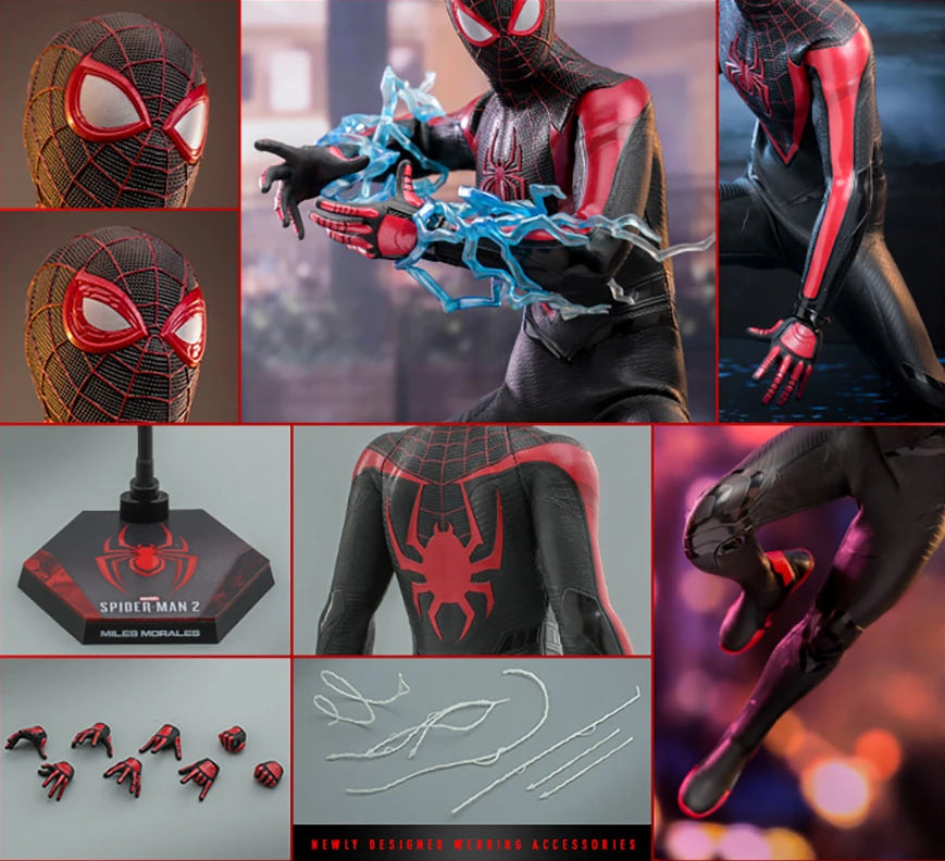 🔥Hot Toys VGM55 Marvel’s Spiderman 2 – Miles Morales (Upgraded Suit) 1/6 Scale Collectible Figure (Limited 300 Pieces In Hong Kong)
