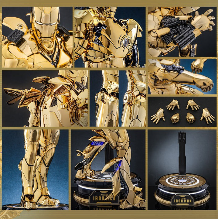 READY🔥Hot Toys MMS764D69 Iron Man Mark III (Golden Color Version) 1/6th scale Collectible Figure