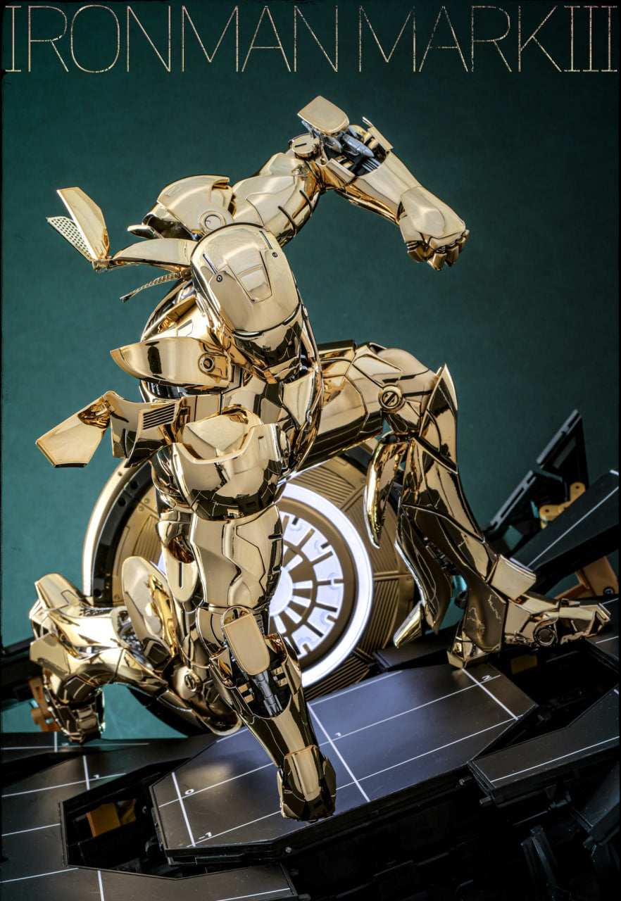 READY🔥Hot Toys MMS764D69 Iron Man Mark III (Golden Color Version) 1/6th scale Collectible Figure