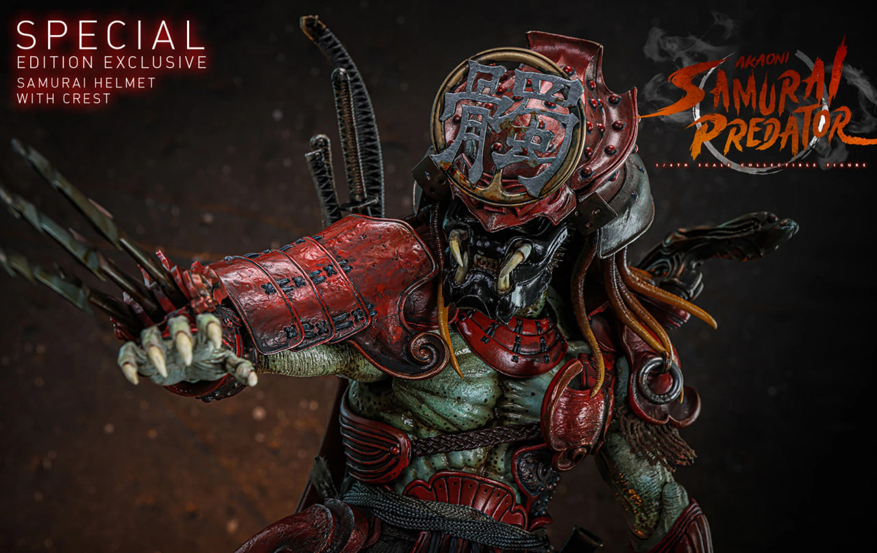 Preorder🔥Hot Toys AC06B Alien vs Predator 1/6th Scale Akaoni Samurai Predator Collectible Figure Special Edition