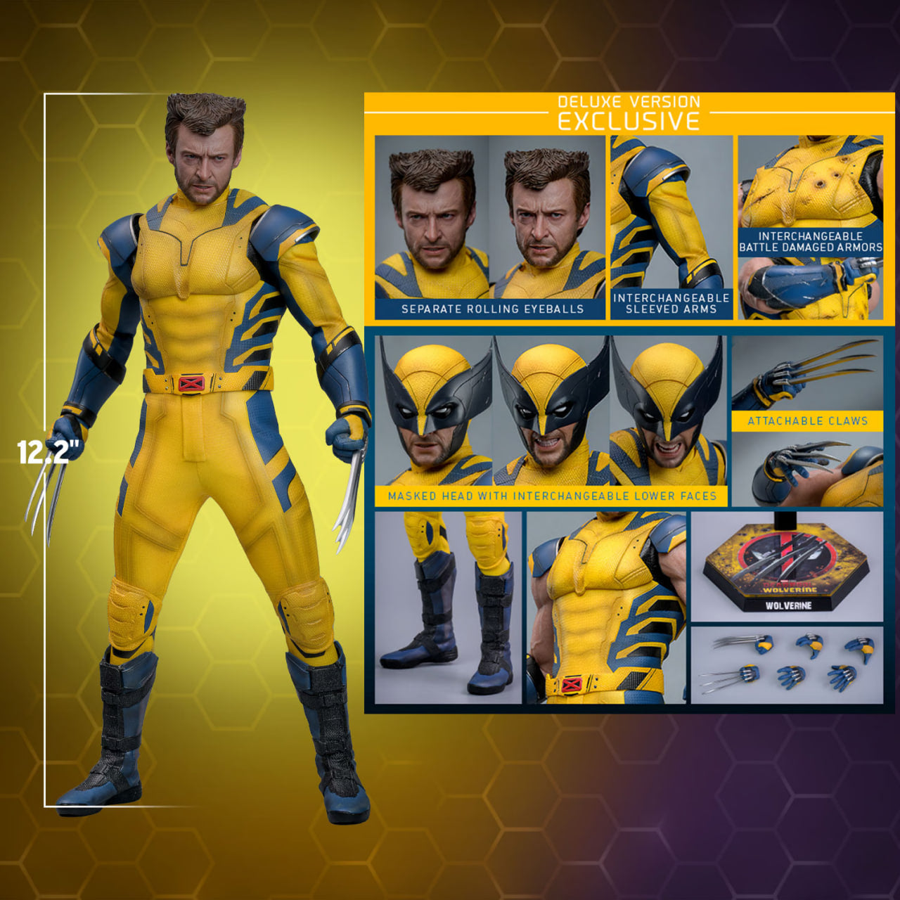 🔥Hot Toys MMS754 Deadpool and Wolverine - Wolverine 1/6 Scale Collectible Figure Deluxe Edition