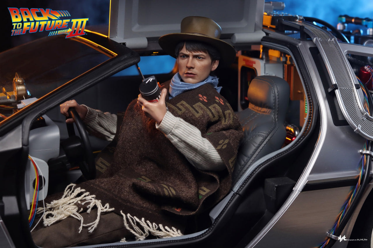Pre-Owned(95% New)🔥Hot Toys MMS738 BACK TO THE FUTURE III 1/6 DELOREAN TIME MACHINE