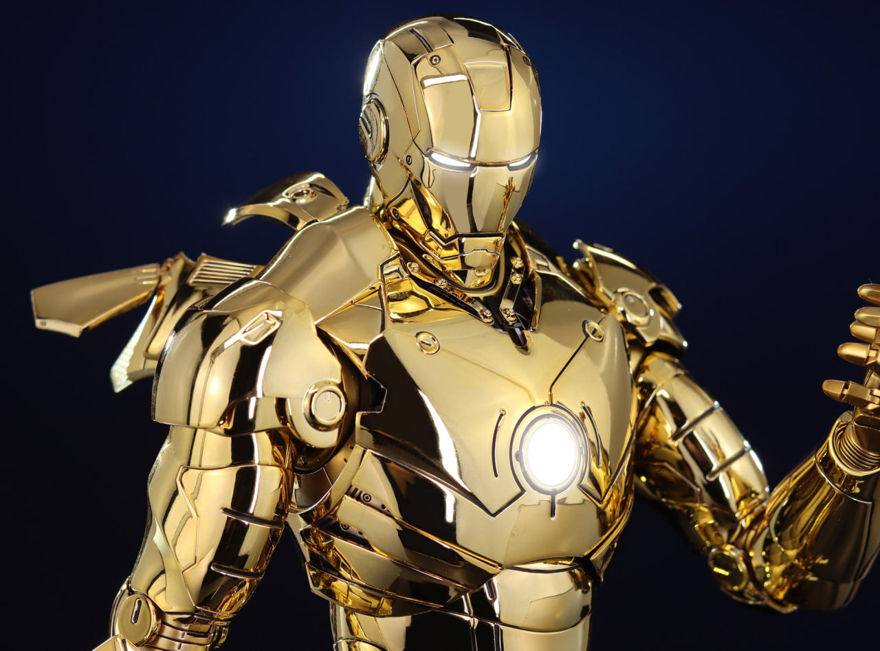 READY🔥Hot Toys MMS764D69 Iron Man Mark III (Golden Color Version) 1/6th scale Collectible Figure