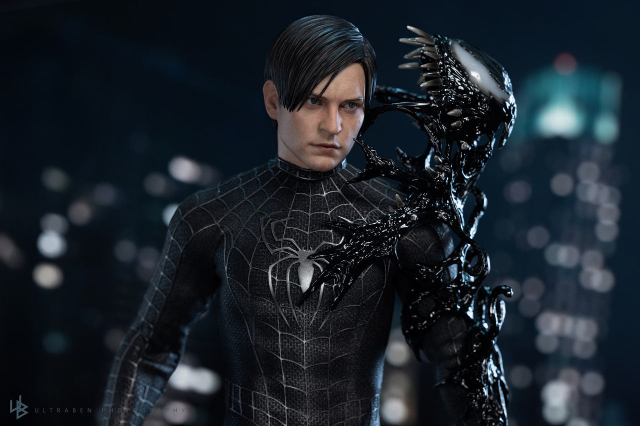 READY🔥Hot Toys MMS728B Spider-Man 3 Spiderman (Black Suit) (Deluxe Version) Special Edition 1/6th Scale Collectible Figure