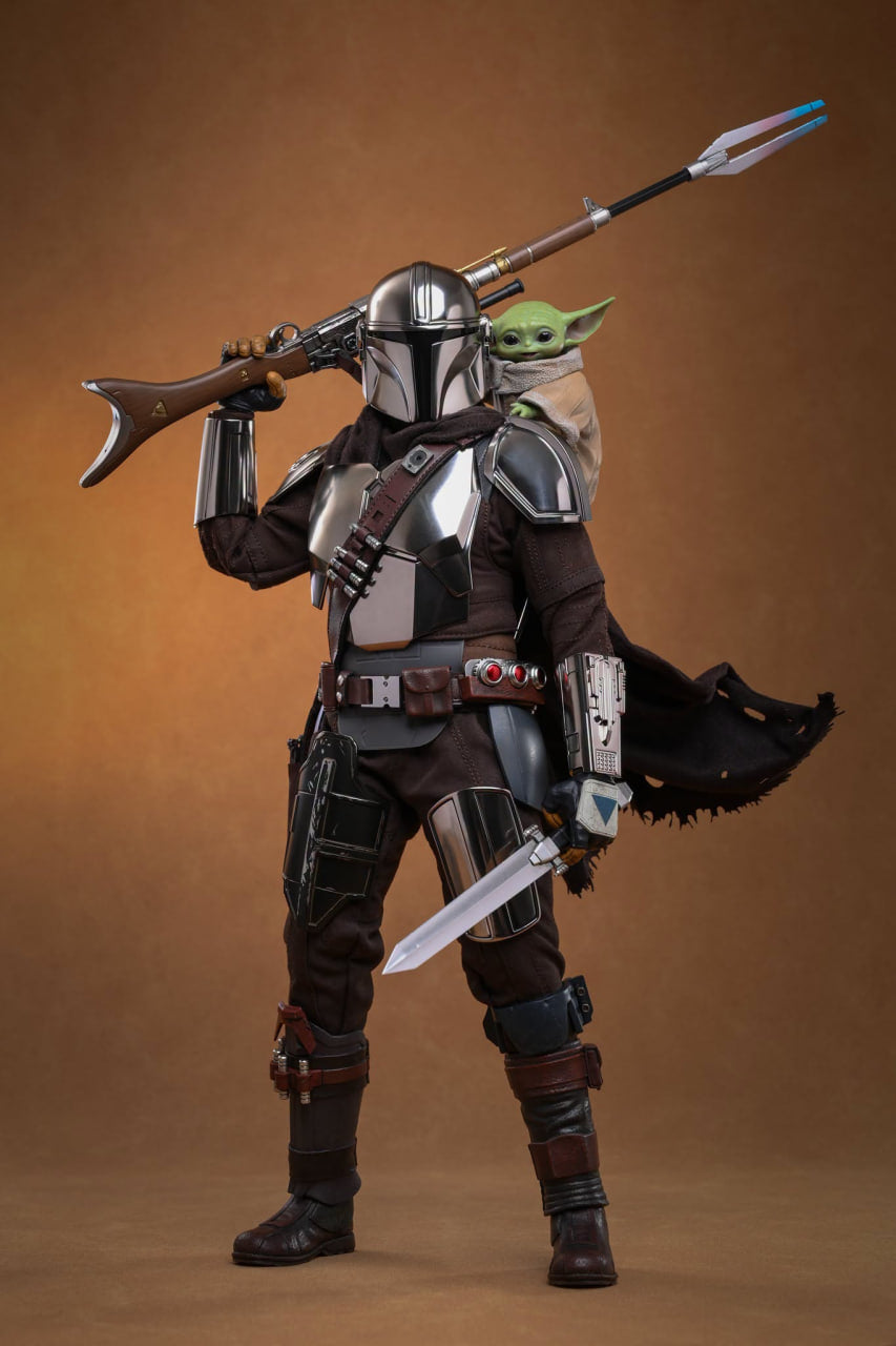 🔥Hot Toys MMS871 Star Wars: The Mandalorian & Grogu - The Mandalorian and Grogu 1/6th scale Collectible Set
