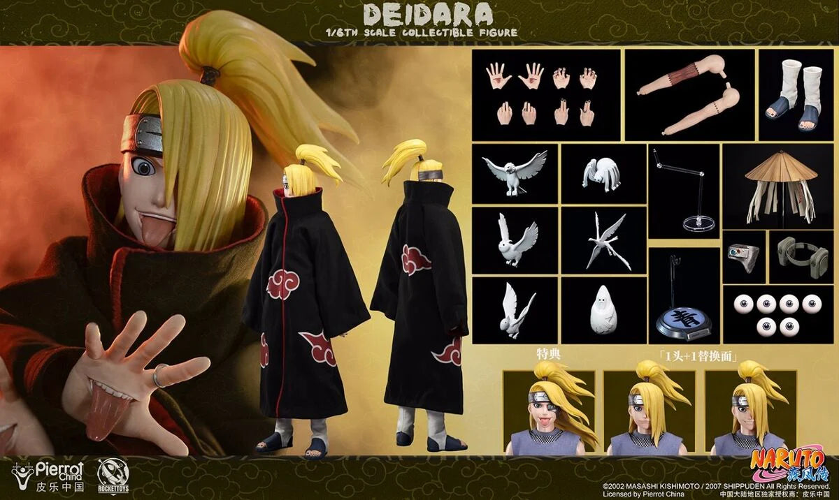 READY🔥Rocket Toys ROC008 Naruto Shippuden Deidara 1/6 Scale Collectible Figure