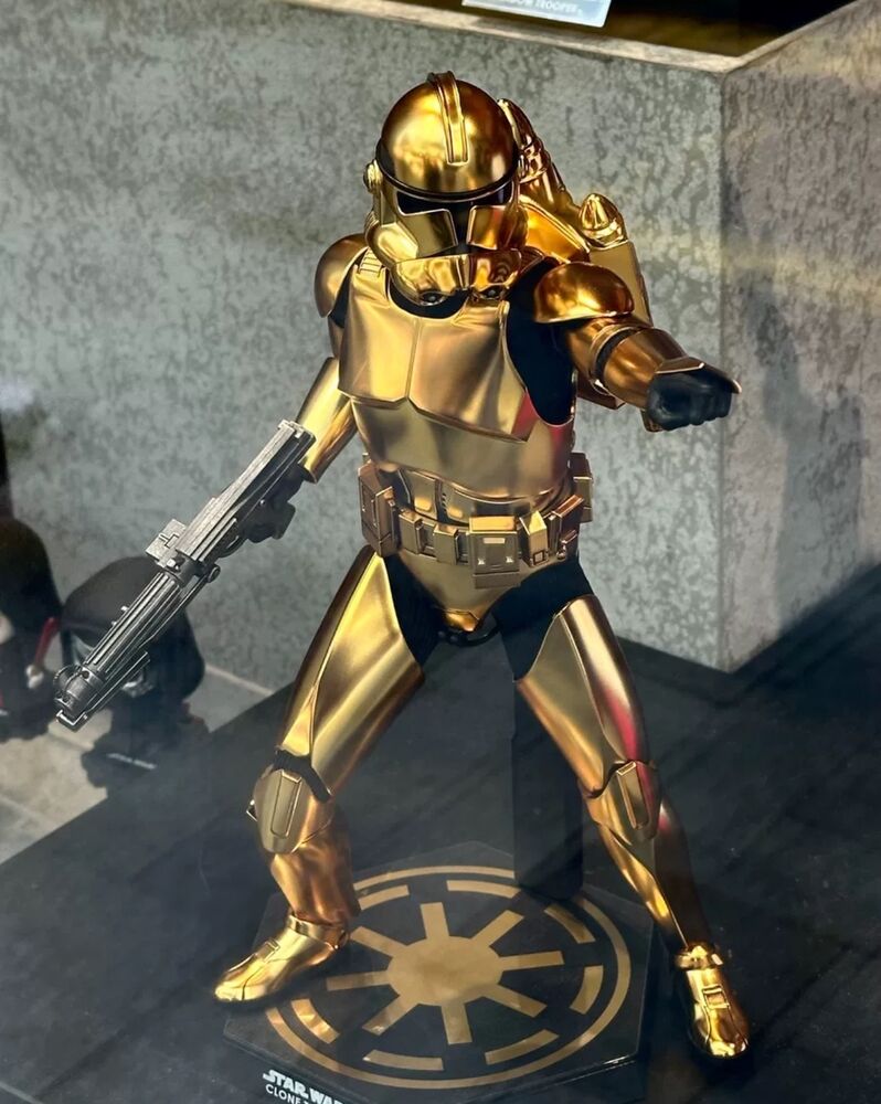 🔥Hot Toys🔥MMS735 STAR WARS 1/6 Clone Trooper (GOLD CHROME VERSION)