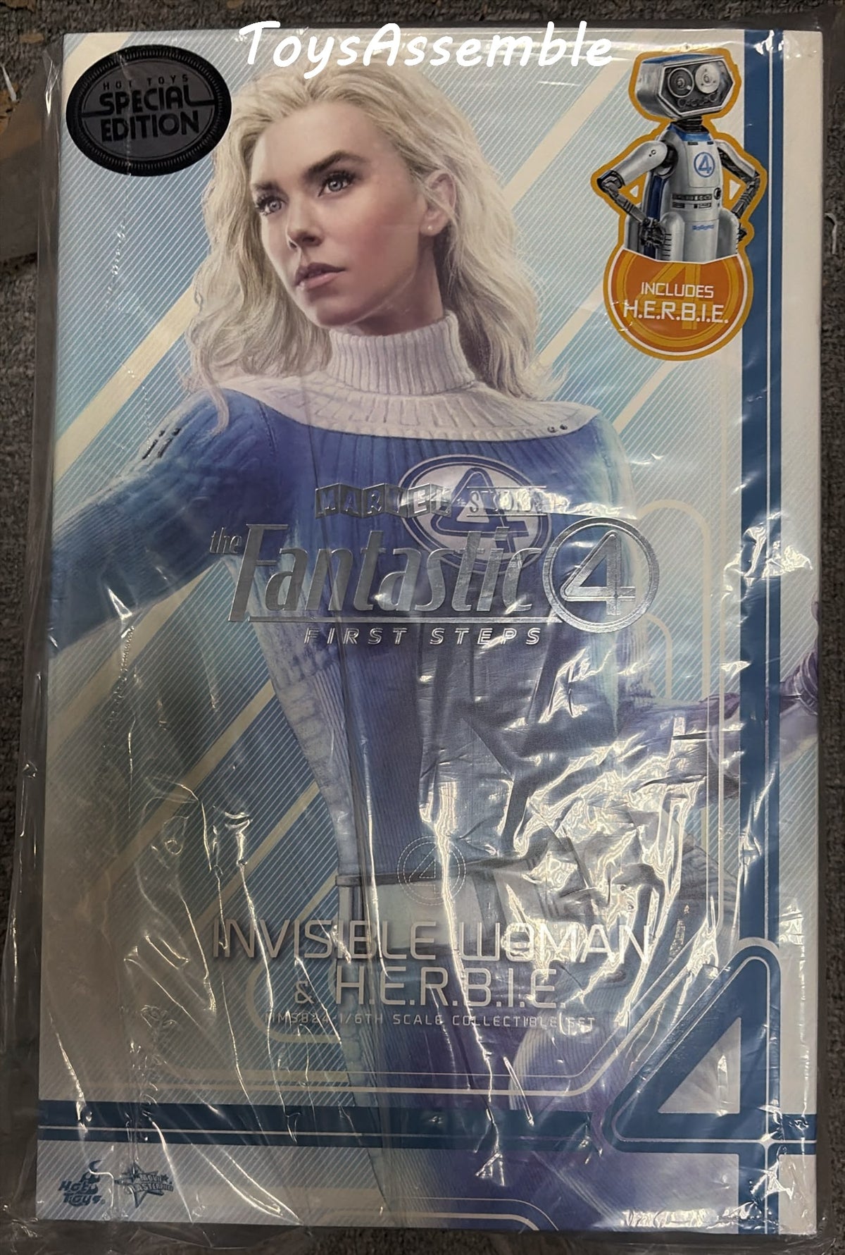 READY🔥Hot Toys MMS824B The Fantastic Four: First Steps 1/6 Invisible Woman and H.E.R.B.I.E. Collectible Set Special Edition
