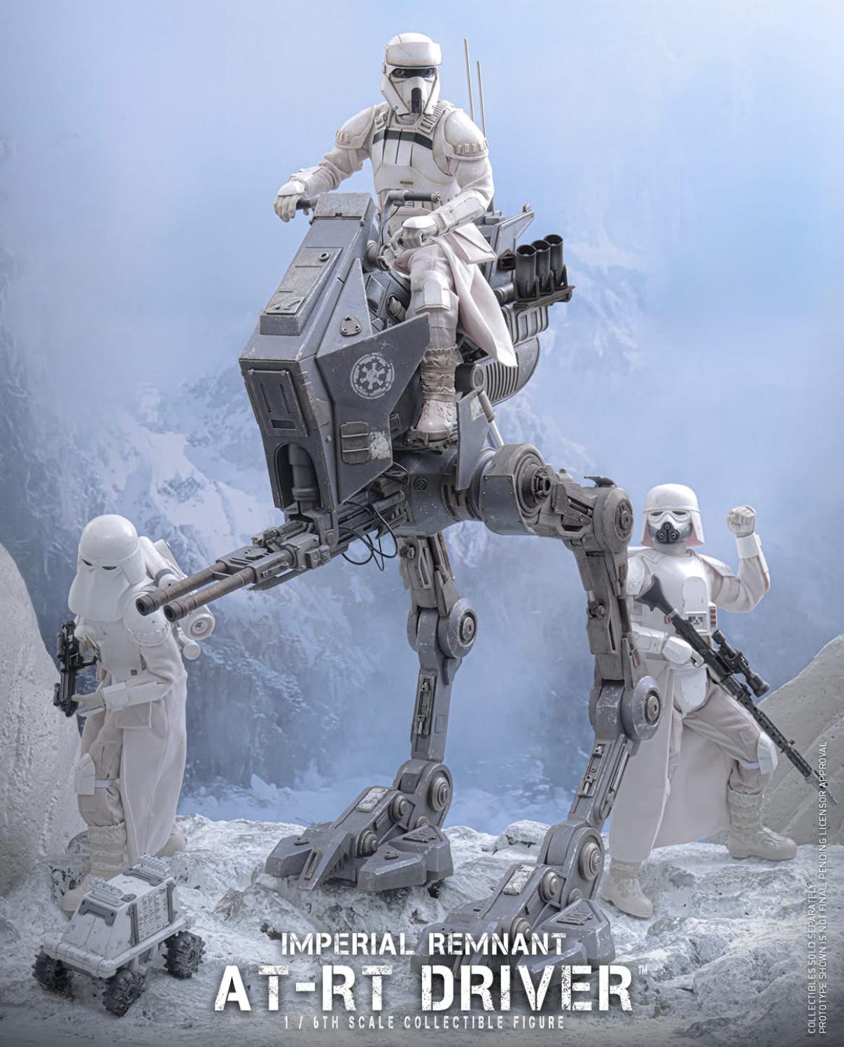 Preorder🔥Hot Toys MMS875 Star Wars: The Mandalorian Grogu - Imperial Remnant AT-RT Driver and AT-RT 1/6th Scale Collectible Set