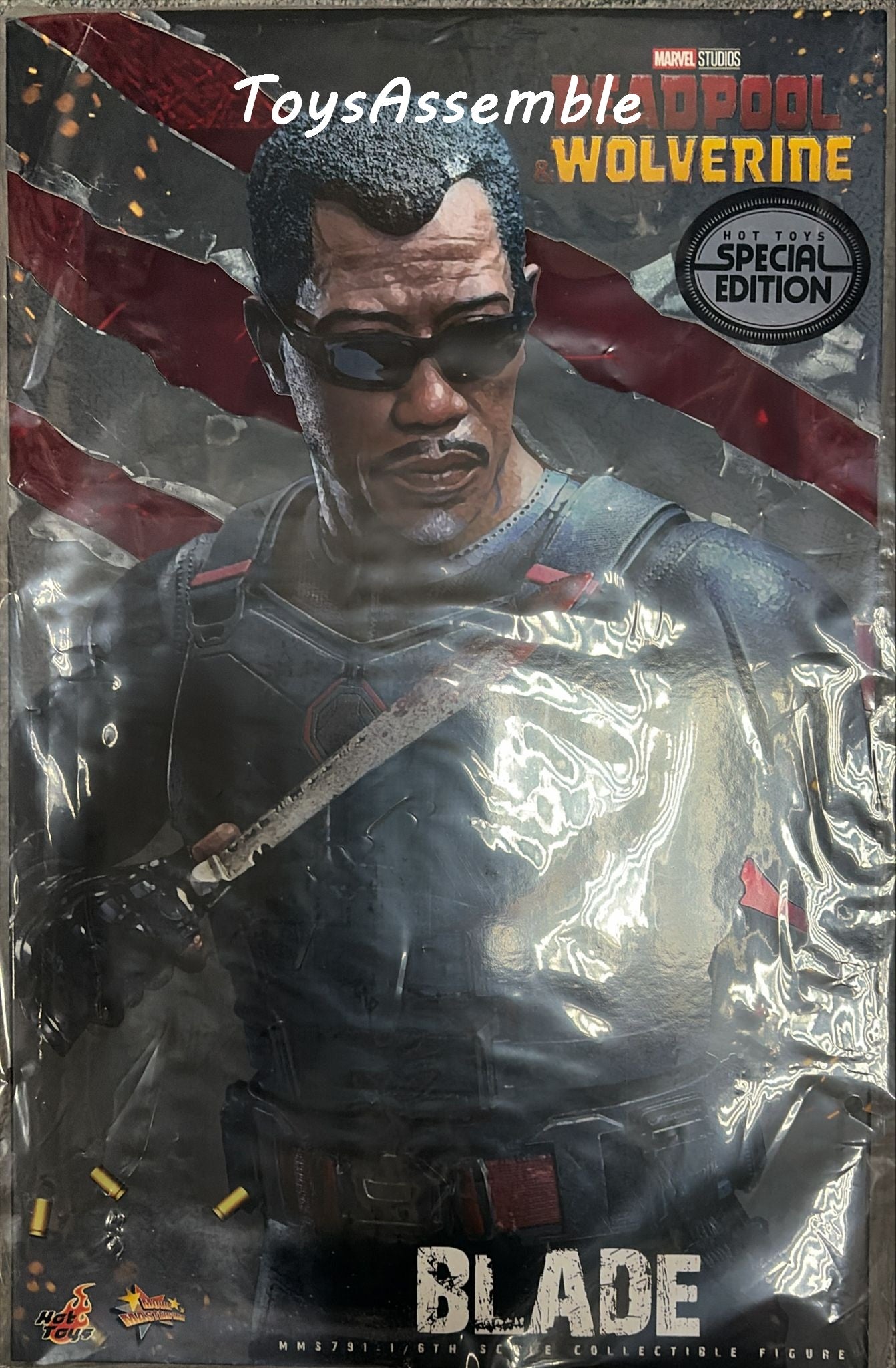 READY🔥Hot Toys MMS791B Deadpool & Wolverine 1/6th Scale Blade Collectible Figure (First Edition)