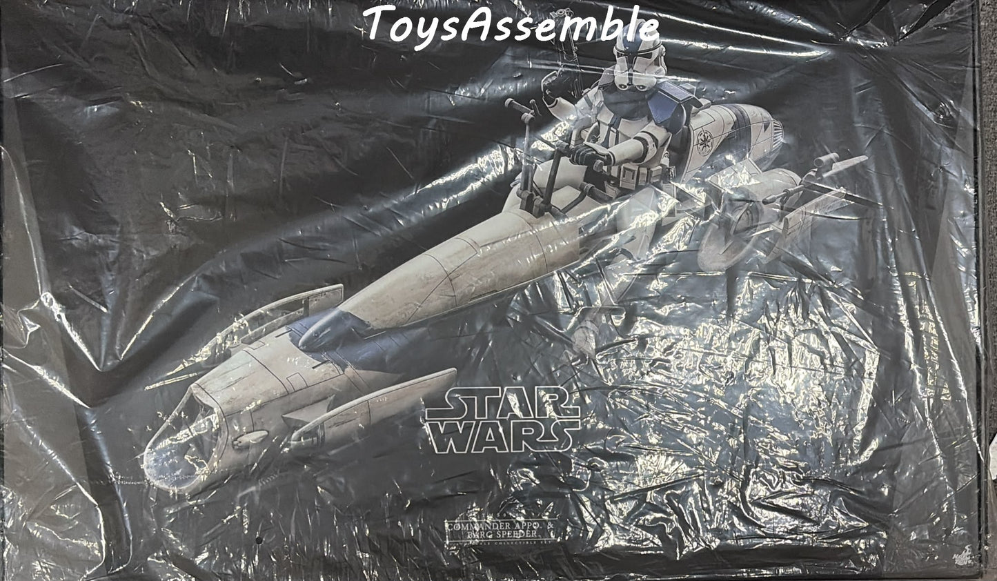 READY🔥Hot Toys TMS076 STAR WARS THE CLONE WARS 1/6 COMMANDER APPO & BARC SPEEDER