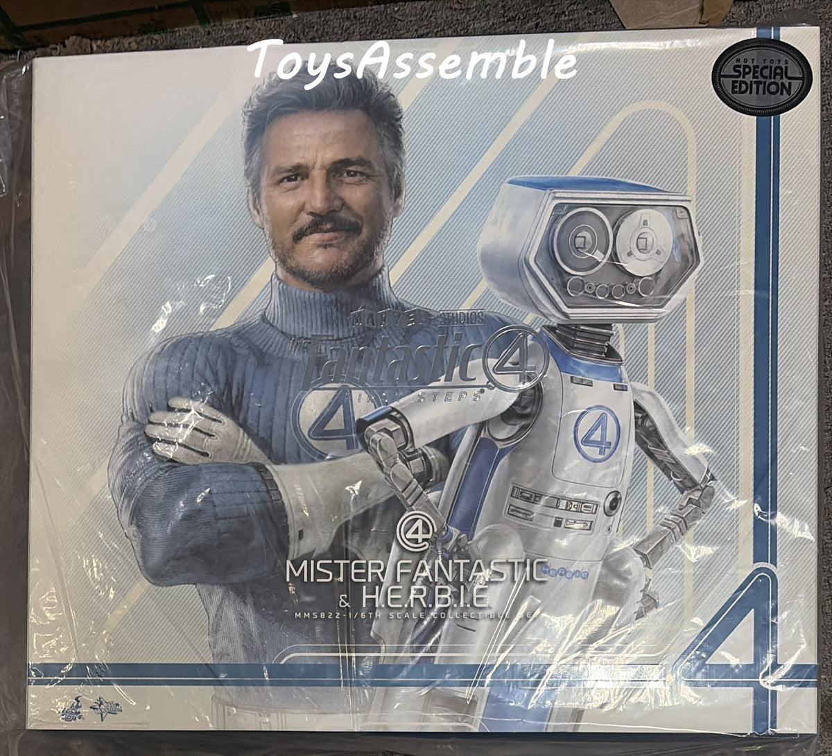 READY🔥Hot Toys MMS822B The Fantastic Four: First Steps 1/6 Mister Fantastic and H.E.R.B.I.E. Collectible Set Special Edition
