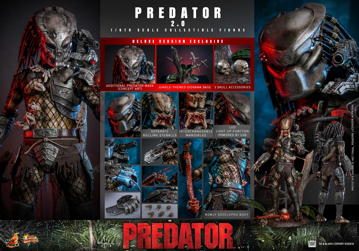 🔥Hot Toys MMS817 Predator Predator (2.0) 1/6th scale Collectible Figure (Deluxe Version)