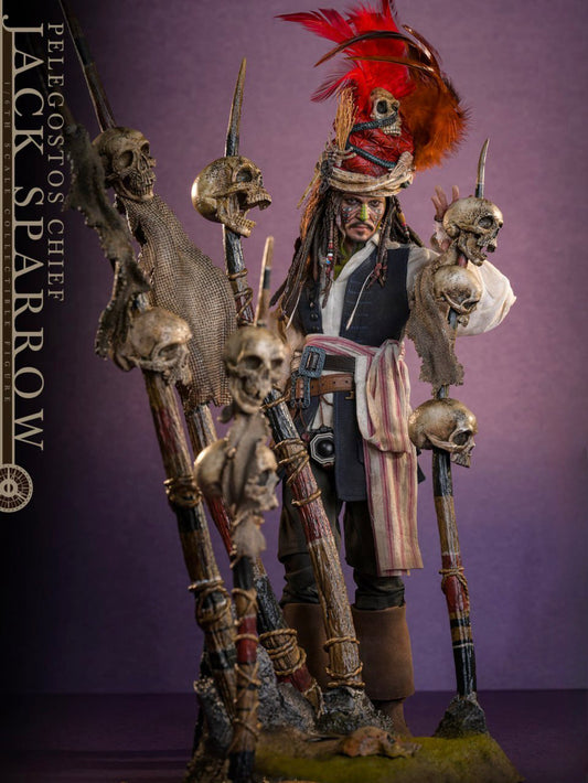 Preorder🔥Hot Toys DX48 Pirates of the Caribbean: Dead Man’s Chest Pelegostos Chief Jack Sparrow 1/6th scale Collectible Figure