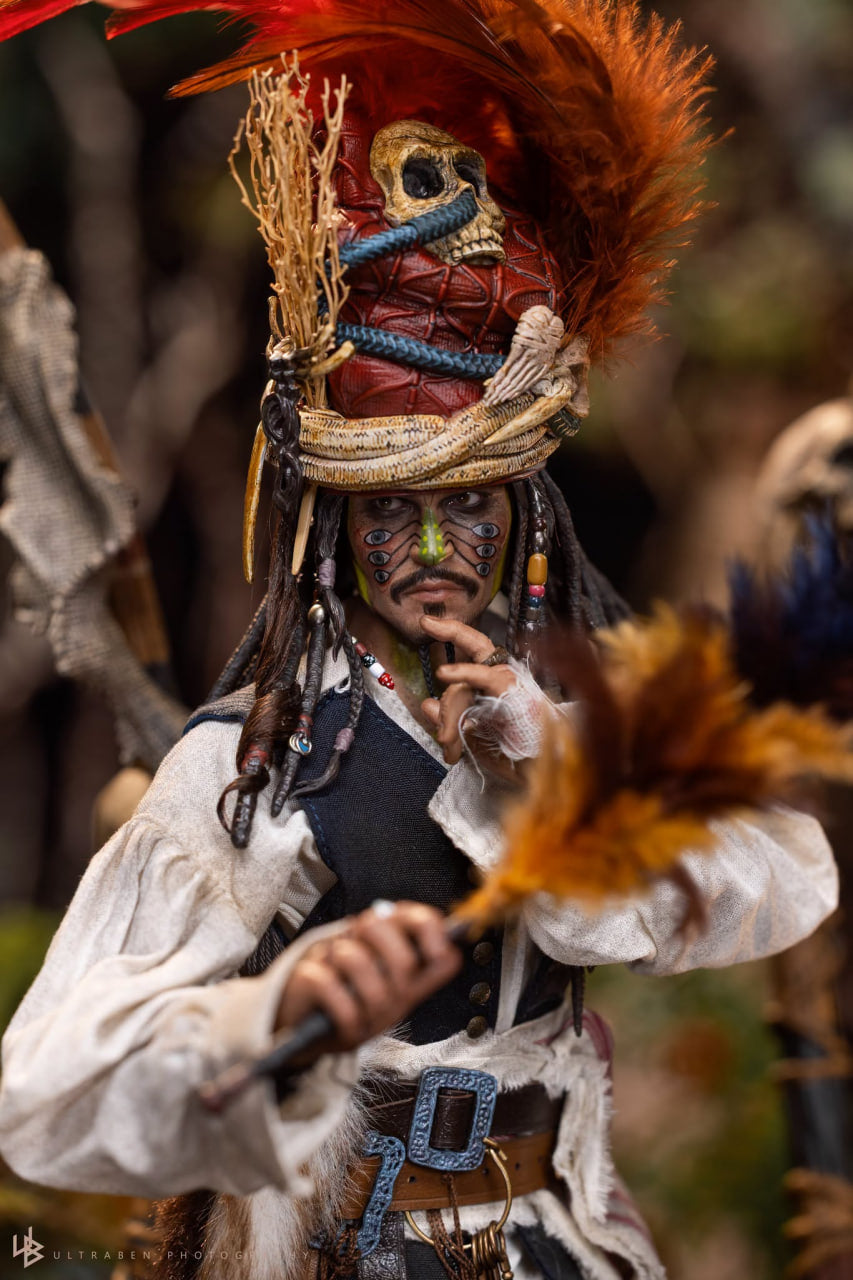 READY🔥Hot Toys DX48 Pirates of the Caribbean: Dead Man’s Chest Pelegostos Chief Jack Sparrow 1/6th scale Collectible Figure