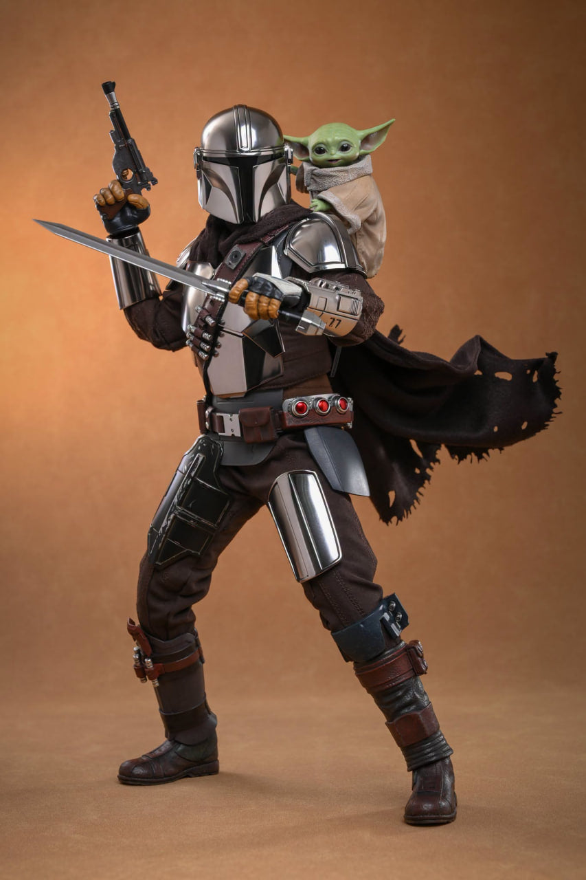 🔥Hot Toys MMS871 Star Wars: The Mandalorian & Grogu - The Mandalorian and Grogu 1/6th scale Collectible Set