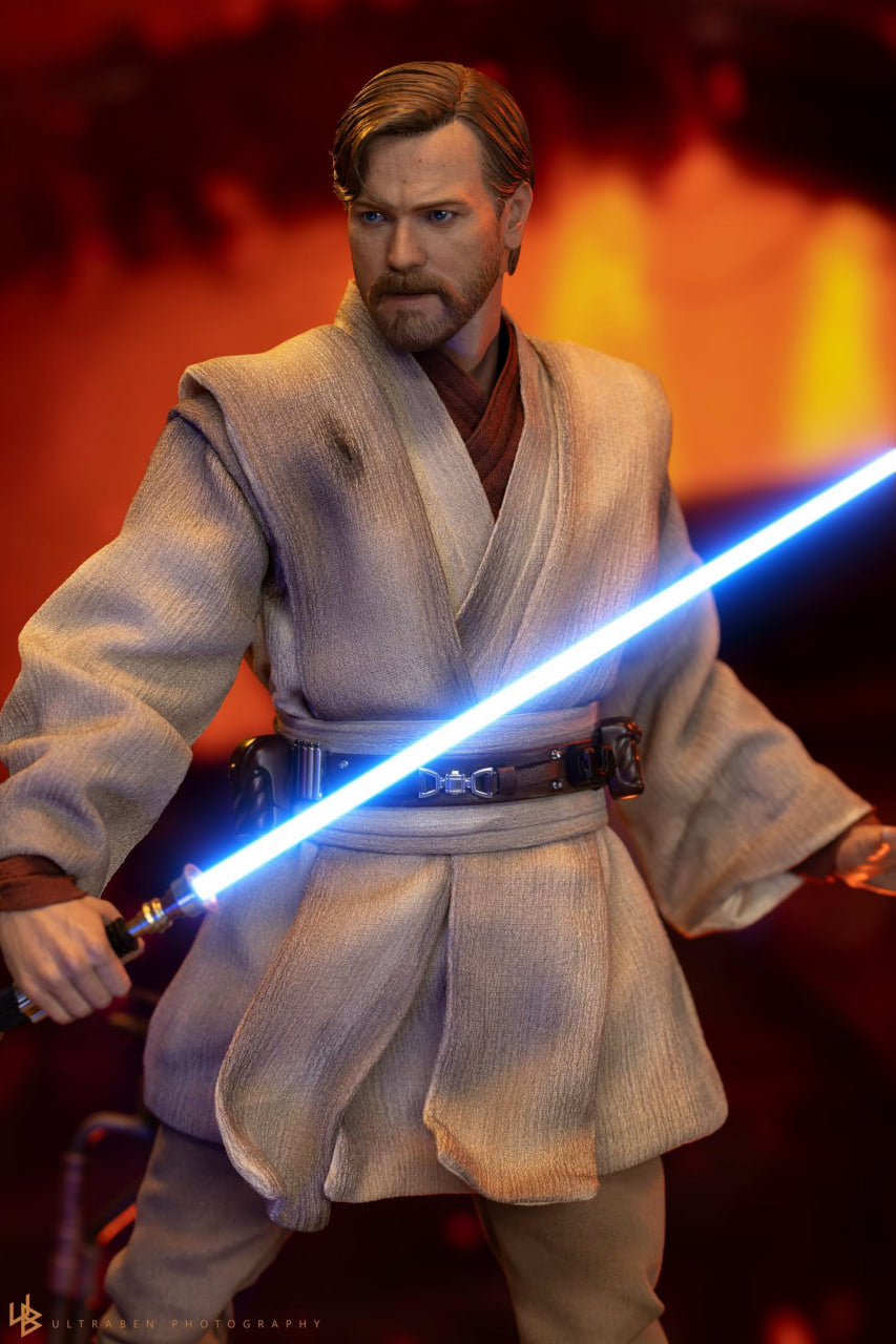 🔥Hot Toys MMS843 Star Wars: Revenge Of The Sith - Obi-Wan Kenobi (Mustafar) 1/6th Scale Collectible Figure