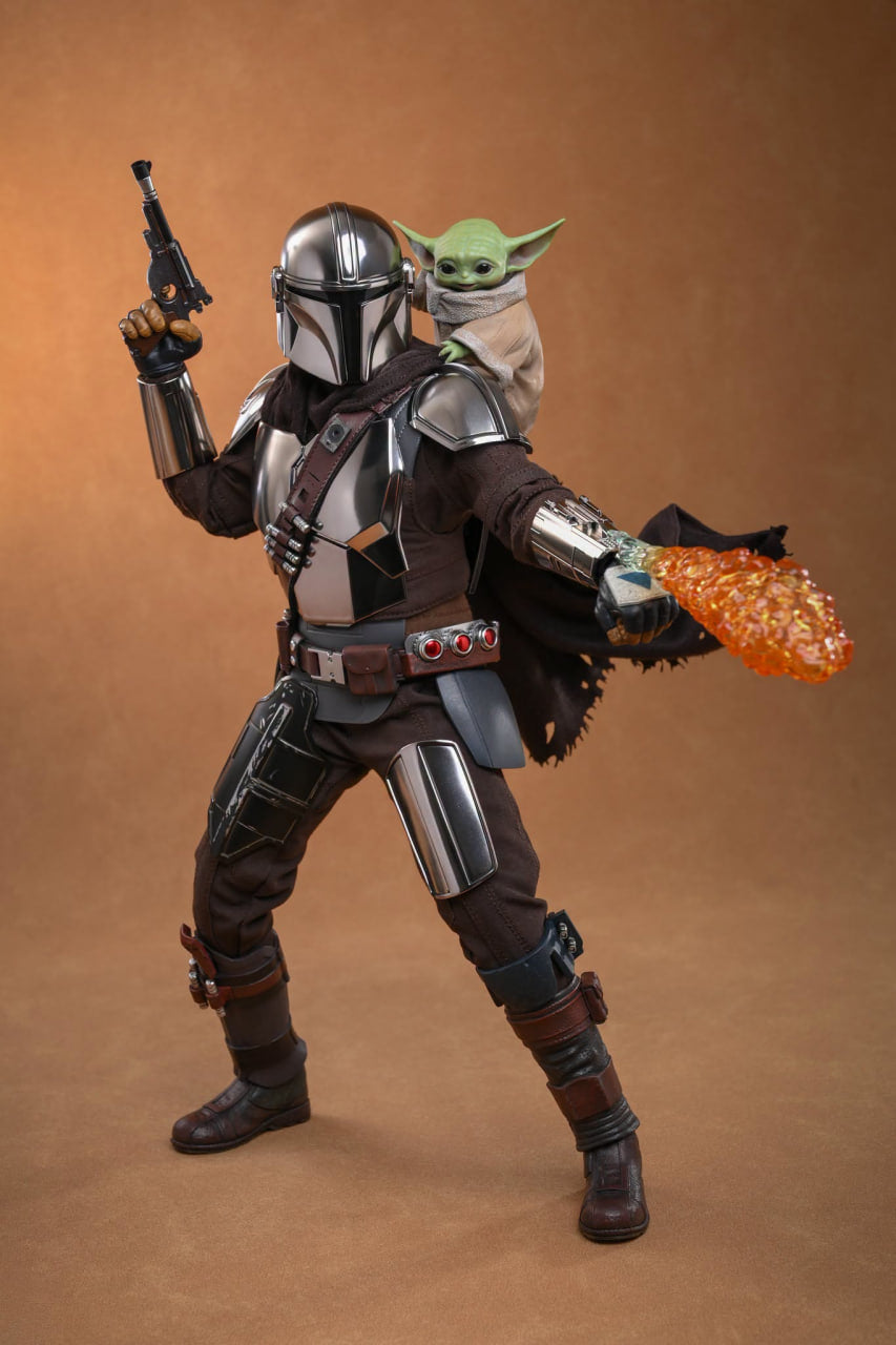 🔥Hot Toys MMS871 Star Wars: The Mandalorian & Grogu - The Mandalorian and Grogu 1/6th scale Collectible Set
