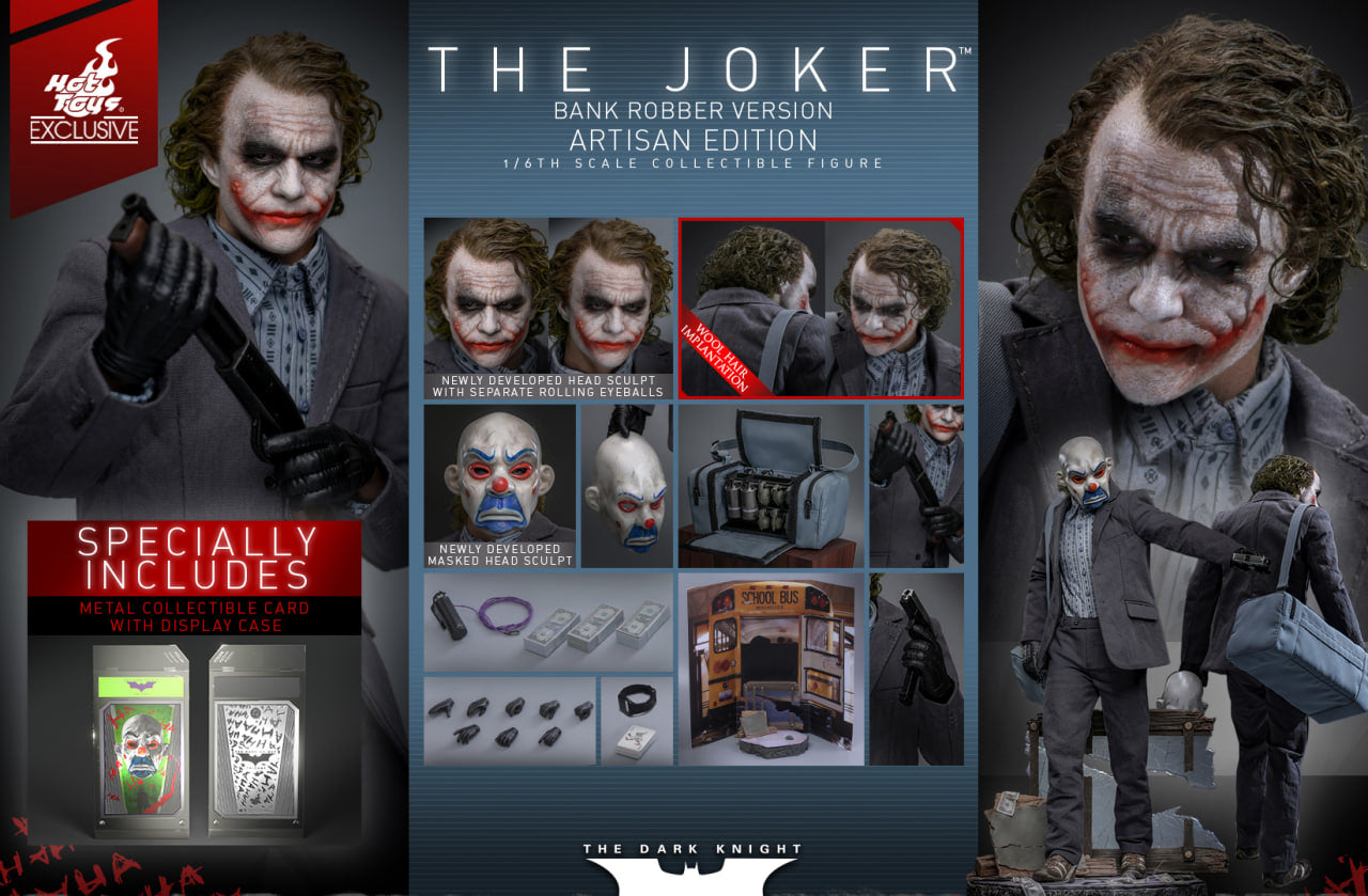 Preorder🔥Hot Toys DX51AE The Dark Knight Trilogy The Joker (Bank Robber Version) (Artisan Edition) [Hot Toys Exclusive] 1/6th scale Collectible Figure Special Edition