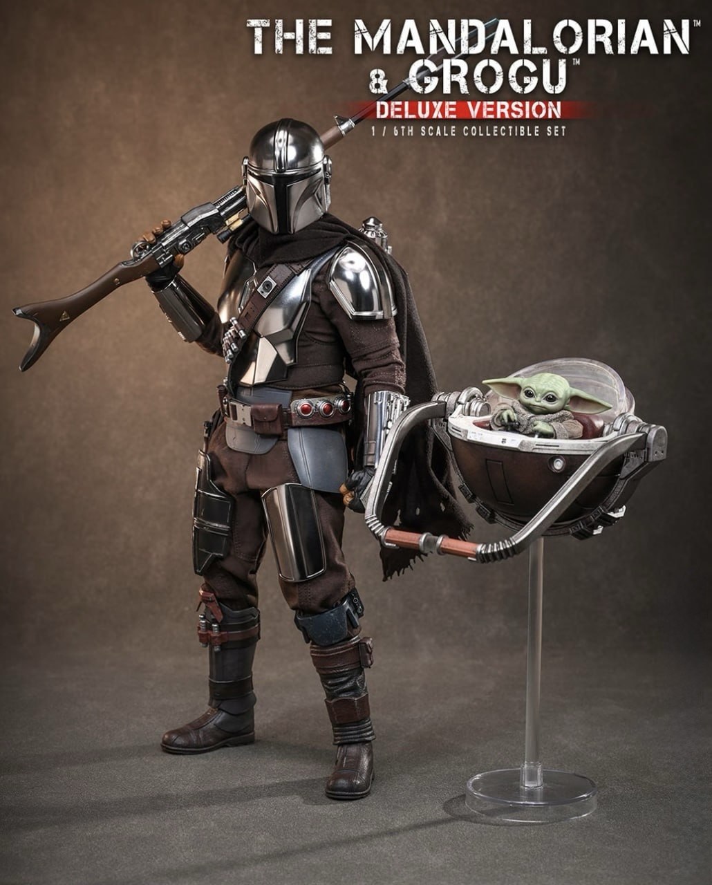 Preorder🔥Hot Toys MMS872 Star Wars: The Mandalorian & Grogu - The Mandalorian & Grogu Collectible Set (Deluxe Version)