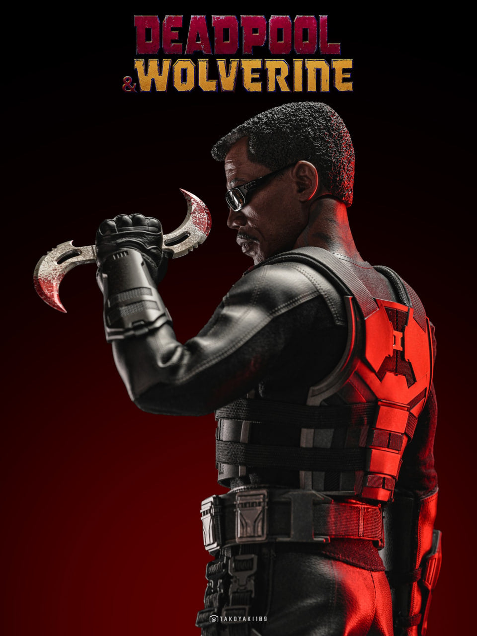 READY🔥Hot Toys MMS791B Deadpool & Wolverine 1/6th Scale Blade Collectible Figure (First Edition)