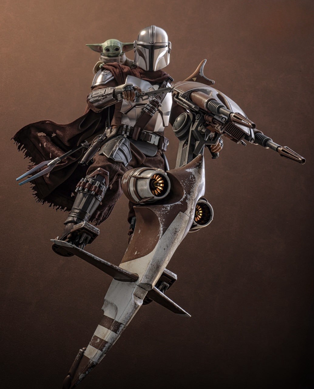 Preorder🔥Hot Toys MMS886 Star Wars: The Mandalorian & Grogu - 1/6th scale STAP Collectible