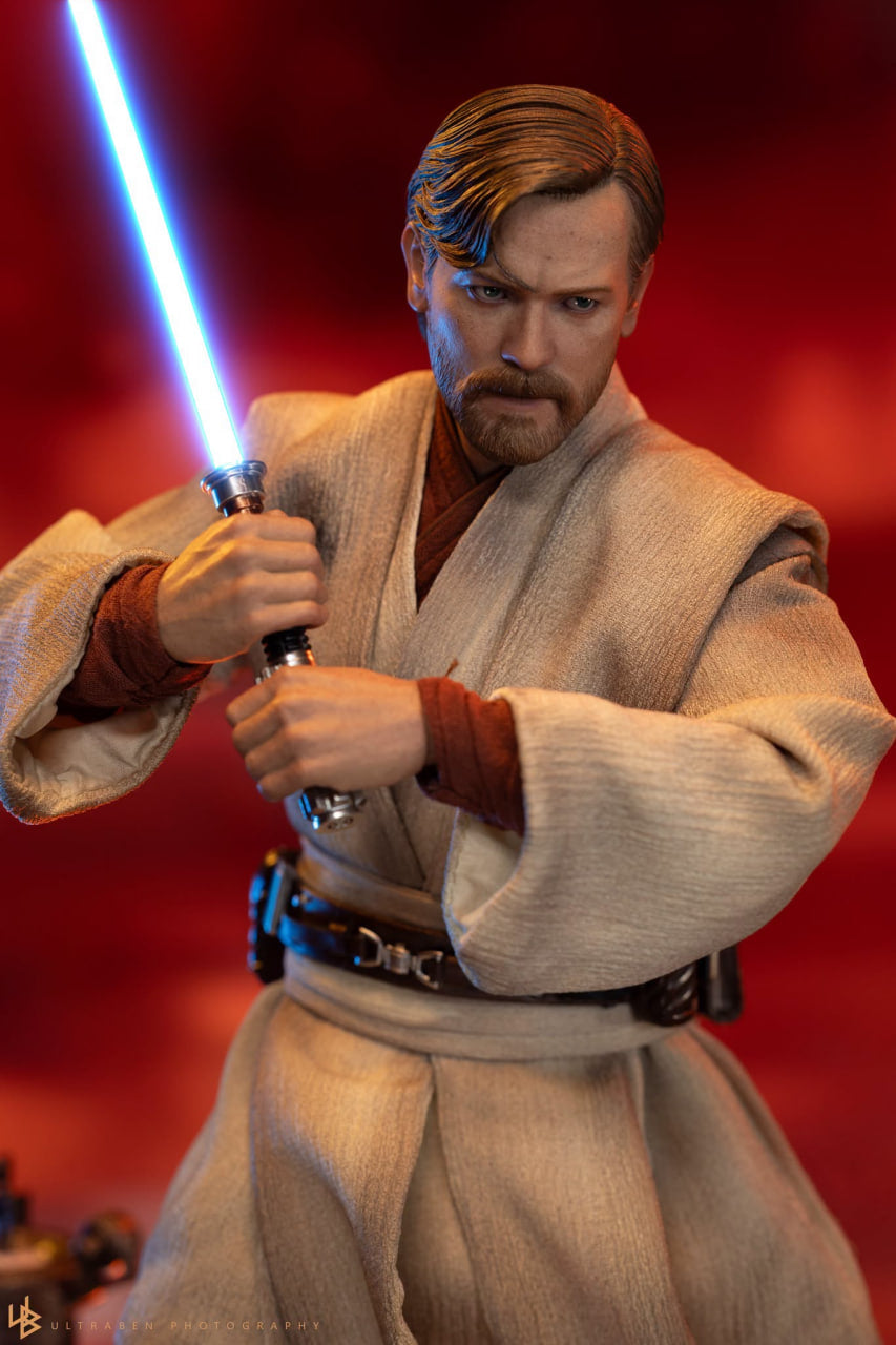 🔥Hot Toys MMS843 Star Wars: Revenge Of The Sith - Obi-Wan Kenobi (Mustafar) 1/6th Scale Collectible Figure