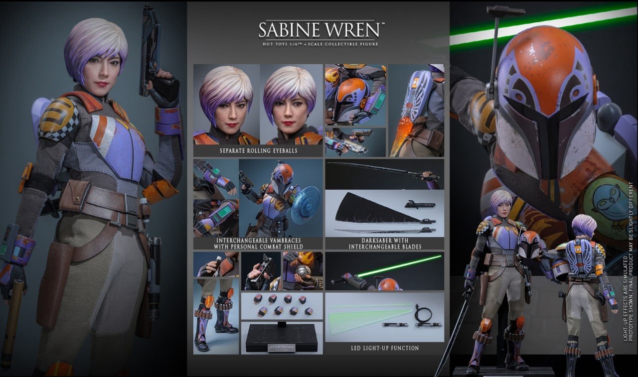READY🔥Hot Toys TMS171 Star Wars: Rebels - Sabine Wren 1/6th scale Collectible Figure