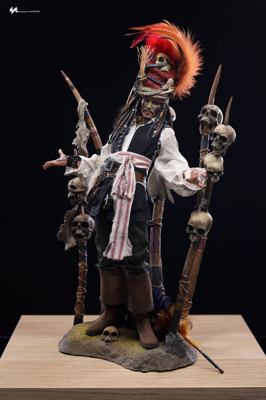 READY🔥Hot Toys DX48 Pirates of the Caribbean: Dead Man’s Chest Pelegostos Chief Jack Sparrow 1/6th scale Collectible Figure
